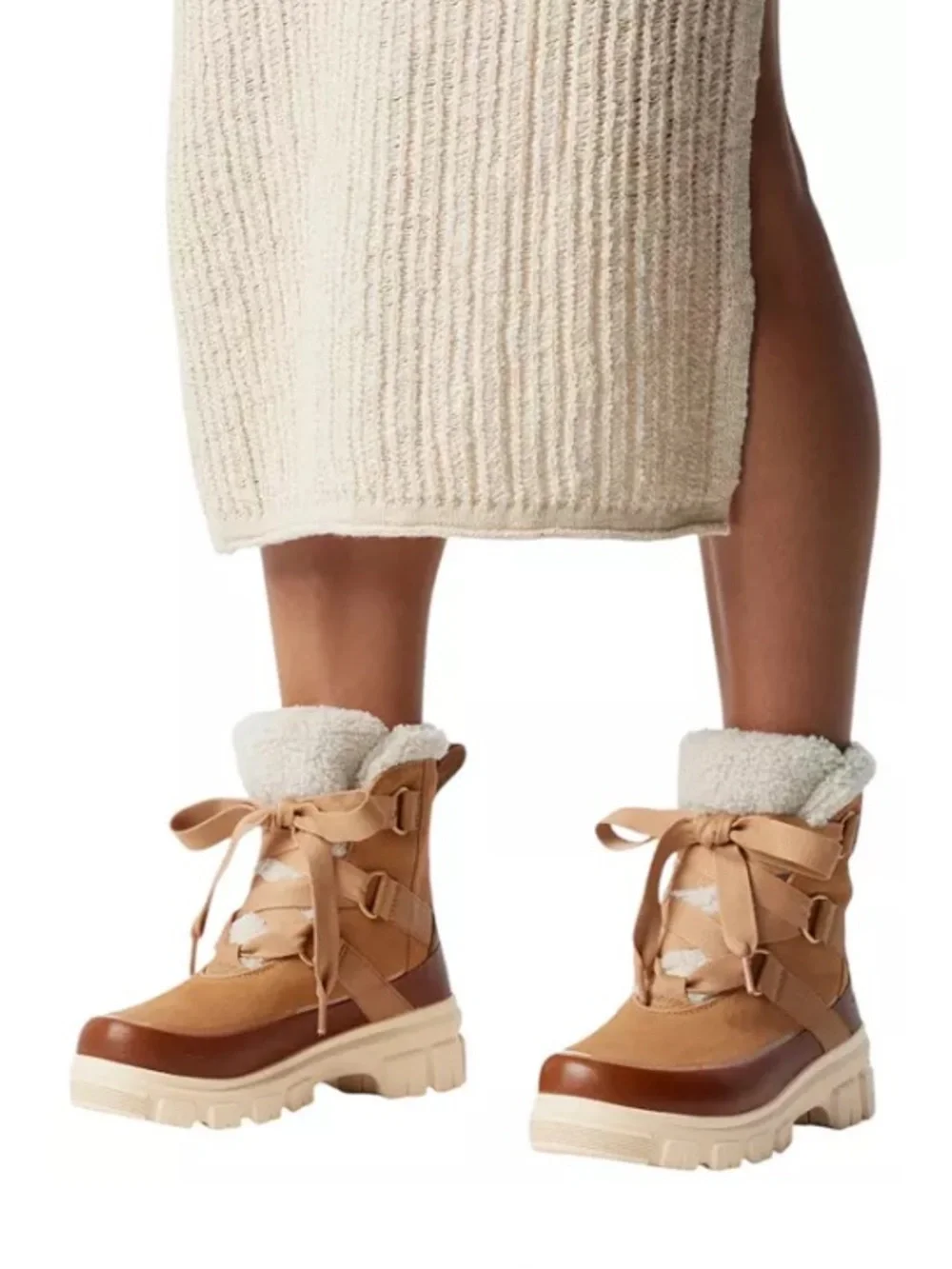SOREL Women's Tivoli V Resort Waterproof Boot, Tan, size 9, NWT no box